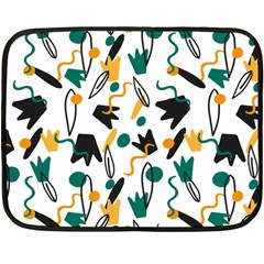 Flowers Duck Legs Line Fleece Blanket (mini) by Mariart