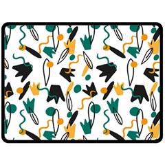 Flowers Duck Legs Line Fleece Blanket (large) 