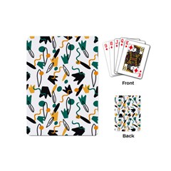 Flowers Duck Legs Line Playing Cards (mini)  by Mariart