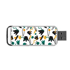 Flowers Duck Legs Line Portable Usb Flash (one Side) by Mariart