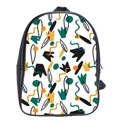 Flowers Duck Legs Line School Bags (xl)  by Mariart