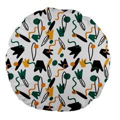 Flowers Duck Legs Line Large 18  Premium Flano Round Cushions by Mariart