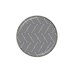 Escher Striped Black And White Plain Vinyl Hat Clip Ball Marker (4 Pack) by Mariart