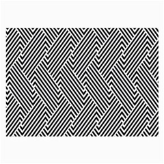 Escher Striped Black And White Plain Vinyl Large Glasses Cloth (2-side)