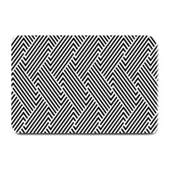 Escher Striped Black And White Plain Vinyl Plate Mats by Mariart