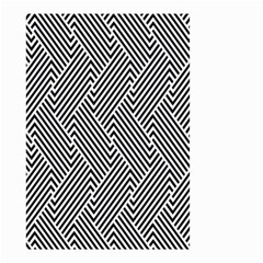 Escher Striped Black And White Plain Vinyl Small Garden Flag (two Sides) by Mariart