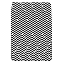 Escher Striped Black And White Plain Vinyl Flap Covers (l)  by Mariart