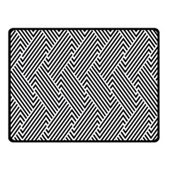 Escher Striped Black And White Plain Vinyl Double Sided Fleece Blanket (small) 