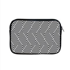 Escher Striped Black And White Plain Vinyl Apple Macbook Pro 15  Zipper Case by Mariart