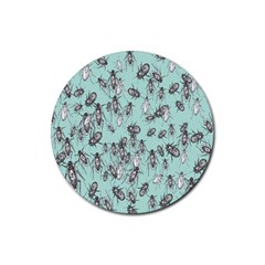 Cockroach Insects Rubber Coaster (round)  by Mariart