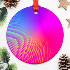 Light Aurora Pink Purple Gold Ornament (round)