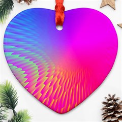 Light Aurora Pink Purple Gold Ornament (heart)