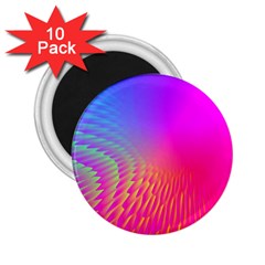 Light Aurora Pink Purple Gold 2 25  Magnets (10 Pack) 