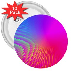 Light Aurora Pink Purple Gold 3  Buttons (10 Pack) 