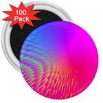 Light Aurora Pink Purple Gold 3  Magnets (100 pack) Front