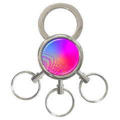 Light Aurora Pink Purple Gold 3-ring Key Chains