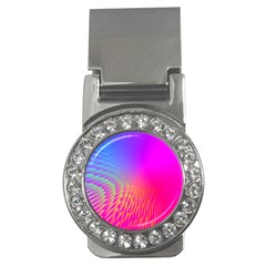 Light Aurora Pink Purple Gold Money Clips (cz) 