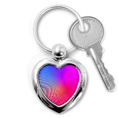 Light Aurora Pink Purple Gold Key Chains (heart) 