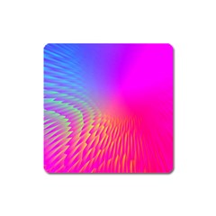 Light Aurora Pink Purple Gold Square Magnet