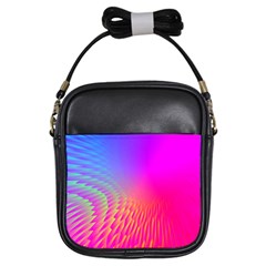 Light Aurora Pink Purple Gold Girls Sling Bags