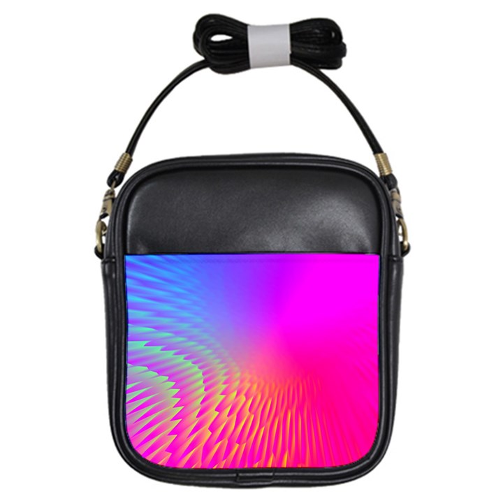 Light Aurora Pink Purple Gold Girls Sling Bags