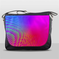 Light Aurora Pink Purple Gold Messenger Bags by Mariart