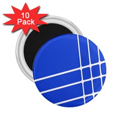 Line Stripes Blue 2 25  Magnets (10 Pack) 