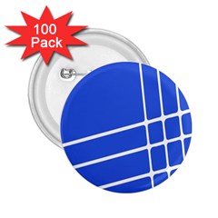 Line Stripes Blue 2 25  Buttons (100 Pack) 