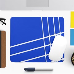 Line Stripes Blue Large Mousepads