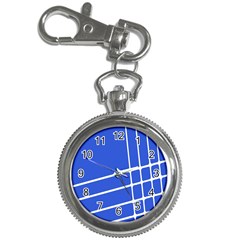 Line Stripes Blue Key Chain Watches