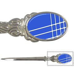 Line Stripes Blue Letter Openers by Mariart