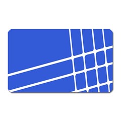 Line Stripes Blue Magnet (rectangular)