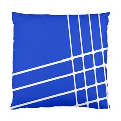 Line Stripes Blue Standard Cushion Case (one Side) by Mariart