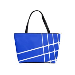 Line Stripes Blue Shoulder Handbags by Mariart