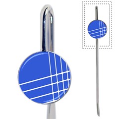 Line Stripes Blue Book Mark by Mariart