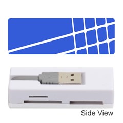 Line Stripes Blue Memory Card Reader (stick)  by Mariart