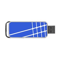 Line Stripes Blue Portable Usb Flash (one Side) by Mariart