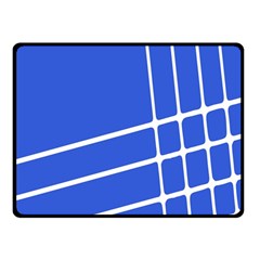 Line Stripes Blue Double Sided Fleece Blanket (small)  by Mariart