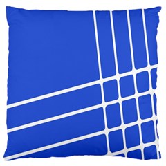 Line Stripes Blue Standard Flano Cushion Case (two Sides) by Mariart