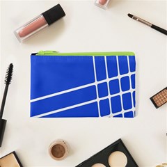 Line Stripes Blue Cosmetic Bag (xs)