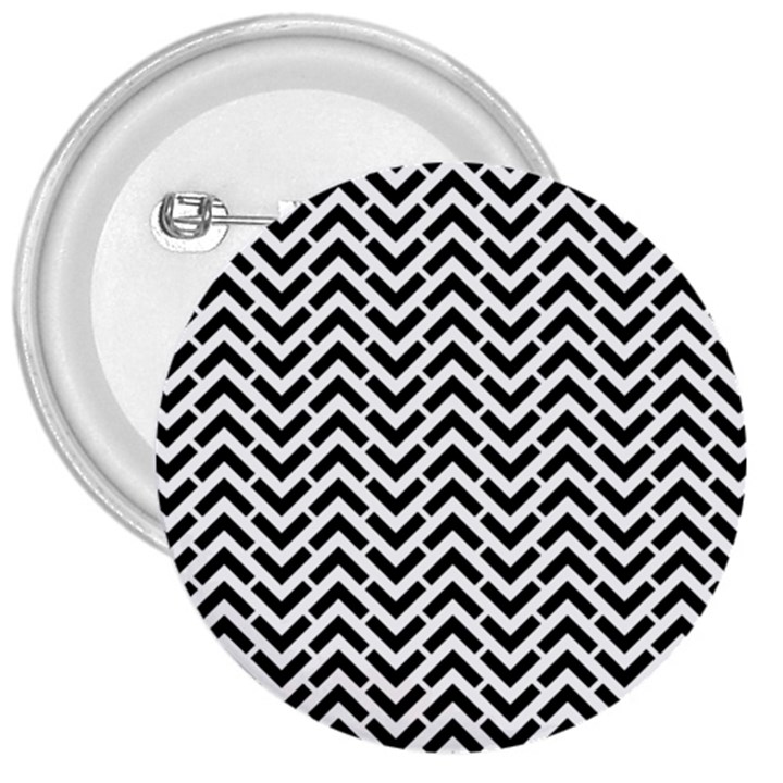 Funky Chevron Stripes Triangles 3  Buttons