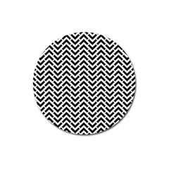 Funky Chevron Stripes Triangles Magnet 3  (round) by Mariart