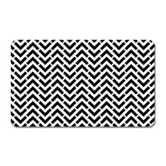 Funky Chevron Stripes Triangles Magnet (rectangular) by Mariart