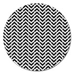 Funky Chevron Stripes Triangles Magnet 5  (Round) Front