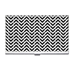 Funky Chevron Stripes Triangles Business Card Holders by Mariart