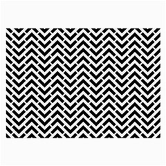 Funky Chevron Stripes Triangles Large Glasses Cloth (2-side)