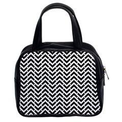 Funky Chevron Stripes Triangles Classic Handbags (2 Sides) by Mariart