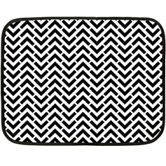 Funky Chevron Stripes Triangles Fleece Blanket (mini) by Mariart