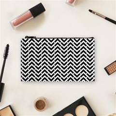 Funky Chevron Stripes Triangles Cosmetic Bag (small) 