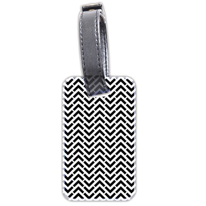 Funky Chevron Stripes Triangles Luggage Tags (Two Sides)